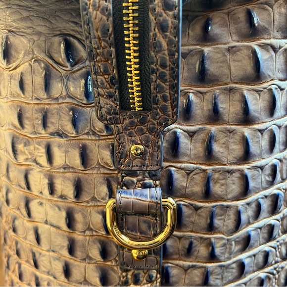 NWOT Brahmin Duxbury Weekender In Washed Indigo - Picture 6 of 13